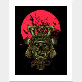 SAMURAI SKULL V2 Posters and Art